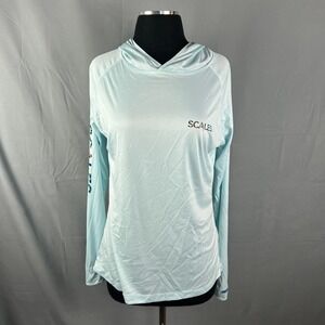 Scales Gear Fly Sail Pro Performance Hoodie Womens Large Light Blue Activewear
